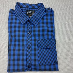 O'Neill Maverick‎ Series L/S Blue/Black Plaid Shirt, Men's Medium